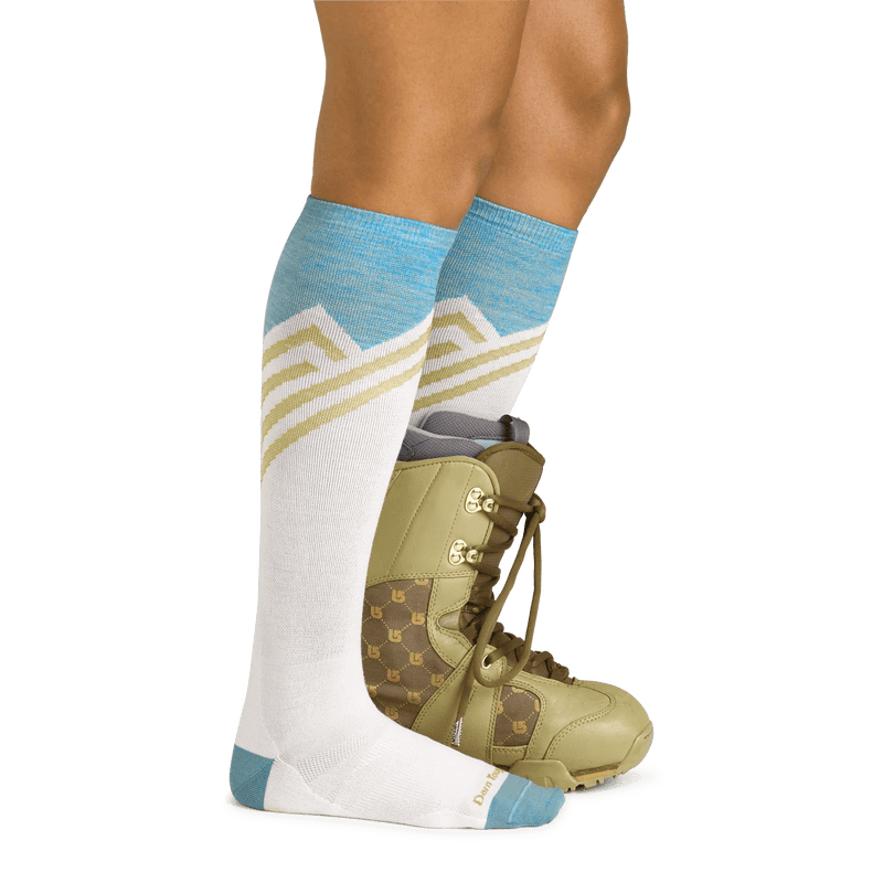 Load image into Gallery viewer, Biscotti / MED Darn Tough Peaks Over-The-Calf Ultra-Lightweight Ski/Snowboard Sock - Women&#39;s Darn Tough Peaks Over-The-Calf Ultra-Lightweight Ski/Snowboard Sock - Women&#39;s Darn Tough
