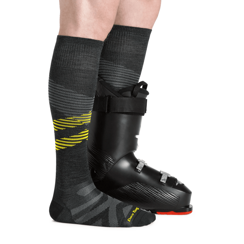 Load image into Gallery viewer, Carbon / LRG Darn Tough Pennant RFL Over-the-Calf Ultra Lightweight Sock - Men&#39;s Darn Tough Pennant RFL Over-the-Calf Ultra Lightweight Sock - Men&#39;s Darn Tough
