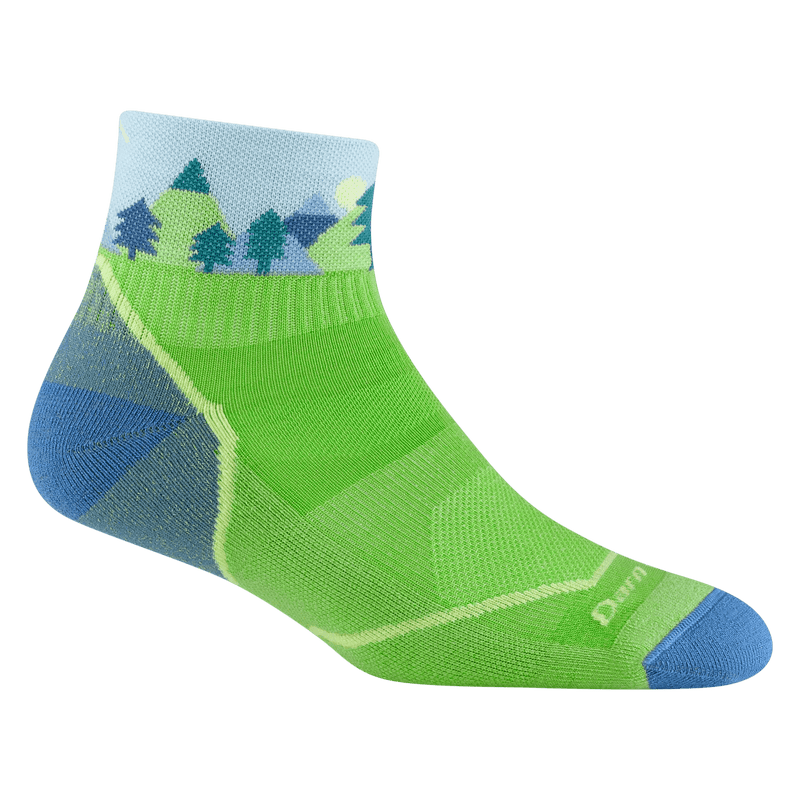 Load image into Gallery viewer, Green / Youth MED Darn Tough Quest Quarter Lightweight Hiking Sock - Kids&#39; Darn Tough
