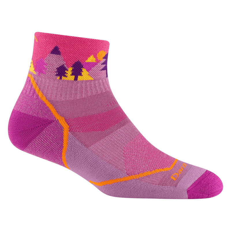 Load image into Gallery viewer, Violet / Youth MED Darn Tough Quest Quarter Lightweight Hiking Sock - Kids&#39; Darn Tough
