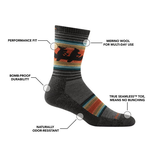 Darn Tough Willoughby Micro Crew Lightweight Hiking Sock - Men's Darn Tough