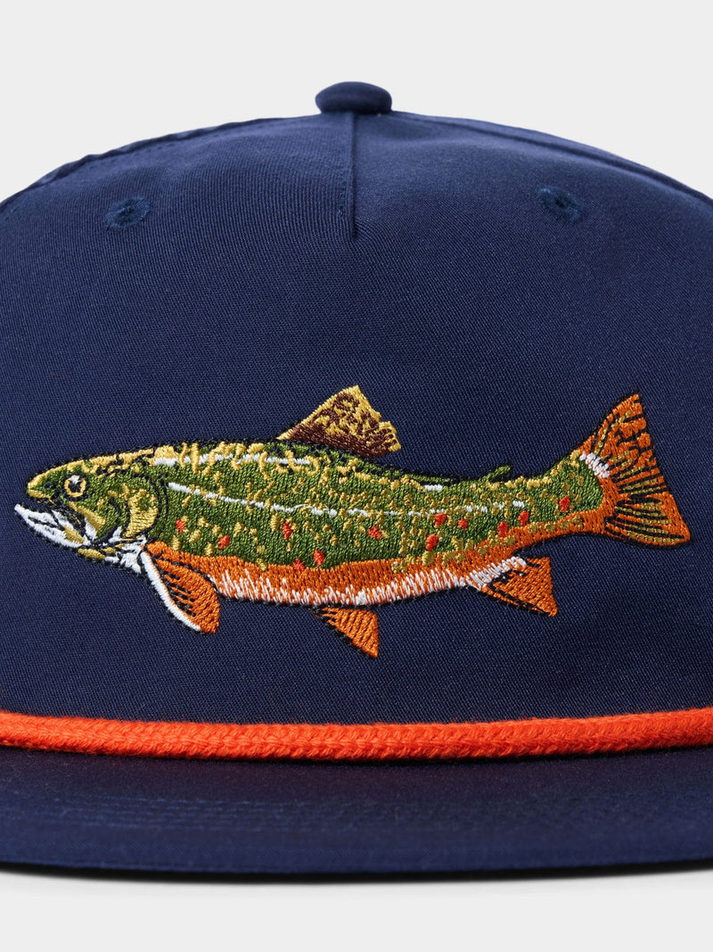 Load image into Gallery viewer, Vintage Navy Duck Camp Brook Trout Hat Duck Camp Brook Trout Hat Duck Camp
