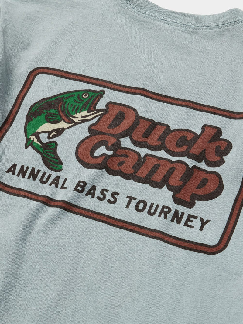 Load image into Gallery viewer, Duck Camp Men's Bass Tourney Graphic Tee in Anchor Duck Camp Men's Bass Tourney Graphic Tee in Anchor Duck Camp
