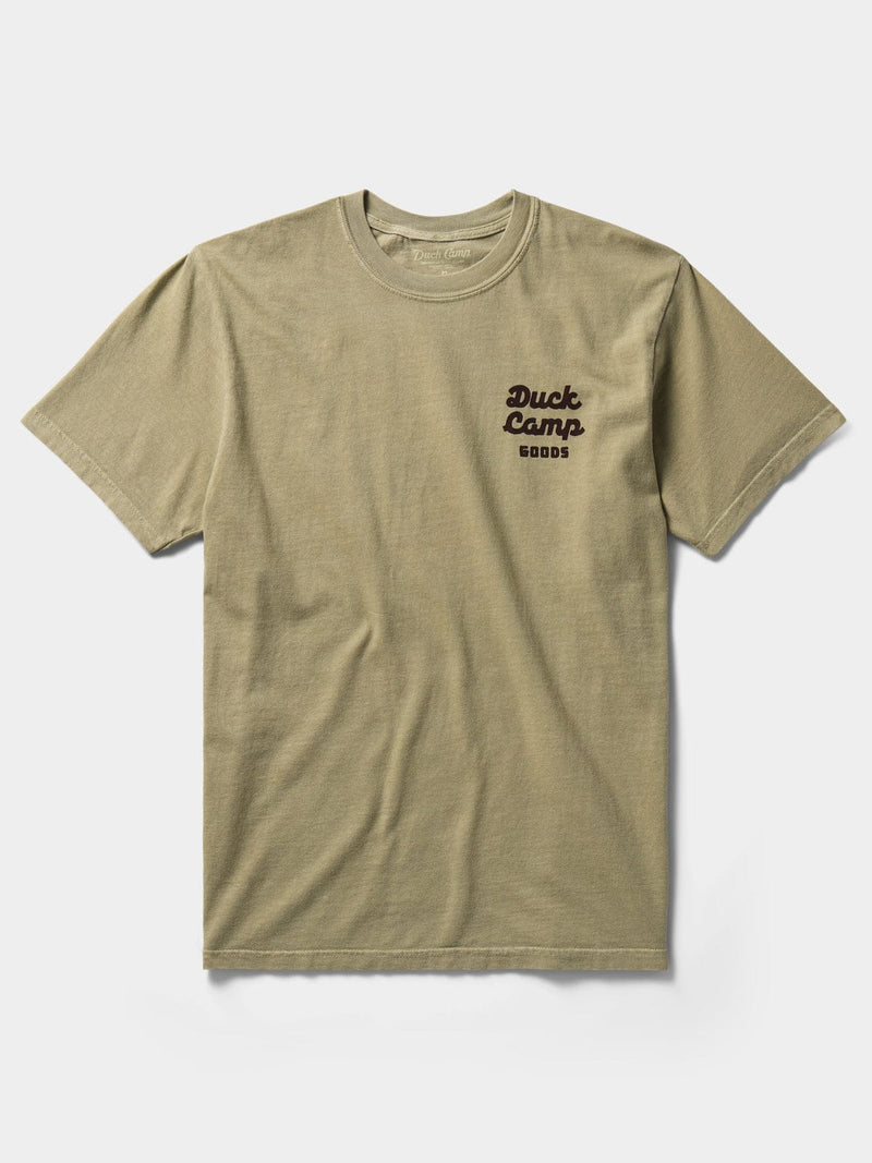 Load image into Gallery viewer, Duck Camp Men&#39;s DC Shop Graphic Tee in Vintage Khaki Duck Camp Men&#39;s DC Shop Graphic Tee in Vintage Khaki Duck Camp

