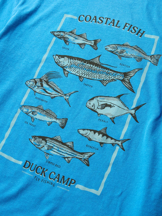 Duck Camp Men's Fish Of The Coast Graphic Tee in Vintage Royal Duck Camp Men's Fish Of The Coast Graphic Tee in Vintage Royal Duck Camp