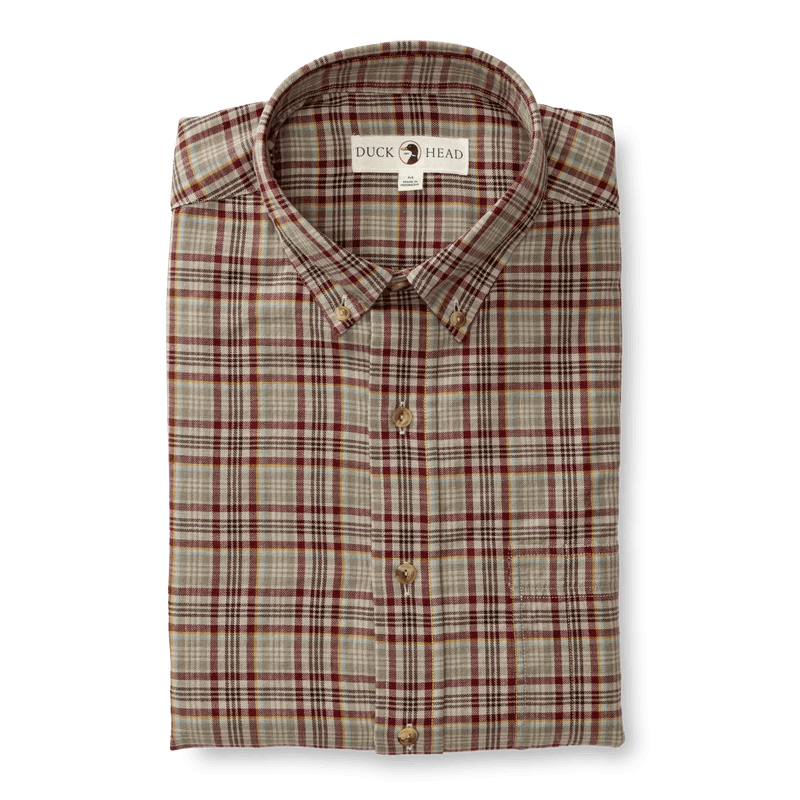 Load image into Gallery viewer, Tawny Port / MED Duck Head Cotton/Wool Twill Sport Shirt - Men&#39;s Duck Head Cotton/Wool Twill Sport Shirt - Men&#39;s Duck Head
