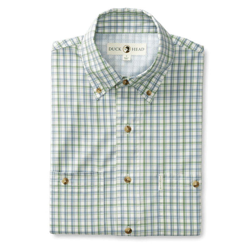 Load image into Gallery viewer, Loden Green / MED Duck Head Dickson Plaid Performance Guide Shirt - Men&#39;s DUCK HEAD
