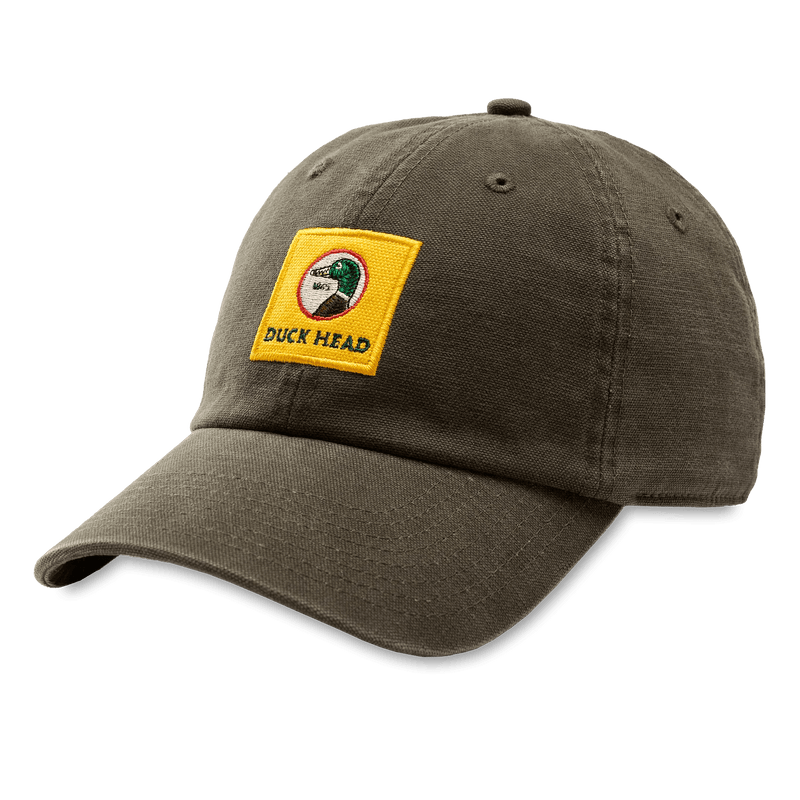 Load image into Gallery viewer, Pine Duck Head Gold Patch Canvas Hat Duck Head

