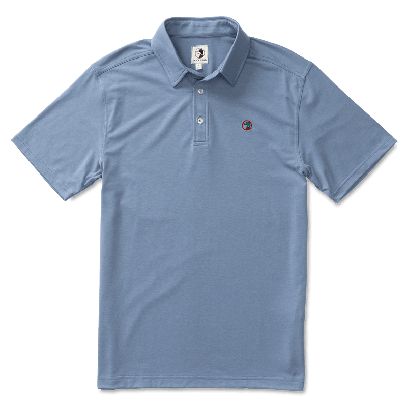 Load image into Gallery viewer, Tempest Blue / MED Duck Head Hayes Performance Logo Polo - Men&#39;s DUCK HEAD
