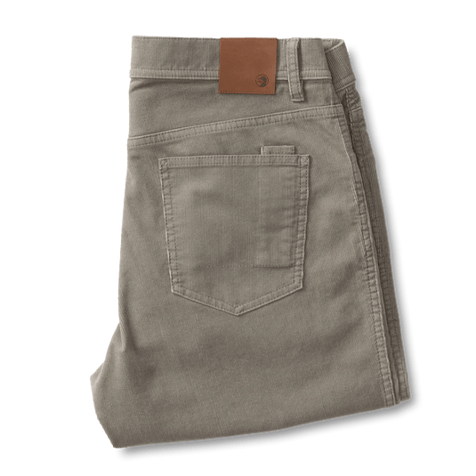 Duck Head Holston Corduroy 5-Pocket Pants in Brushed Nickel - Men's