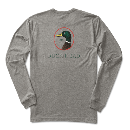 Heather Grey / MED Duck Head Logo Long Sleeve T-Shirt - Men's Duck Head Logo Long Sleeve T-Shirt - Men's Duck Head