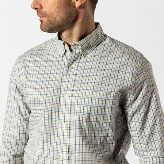 Duck Head Long Sleeve Cotton Twill Sport Shirt Cooper in Lake Blue Duck Head Long Sleeve Cotton Twill Sport Shirt Cooper in Lake Blue Duck Head