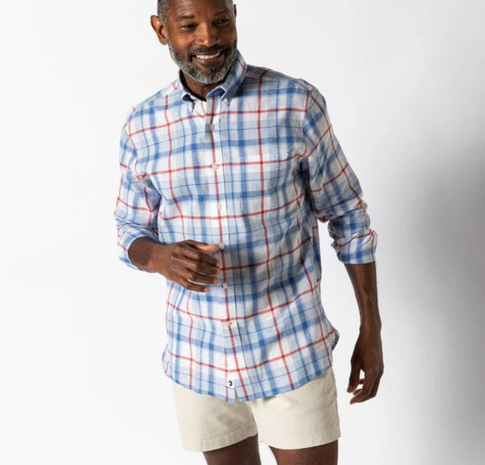 Duck Head Men's Long Sleeve Cotton Sport Shirt in Light Blue Duck Head Men's Long Sleeve Cotton Sport Shirt in Light Blue Duck Head