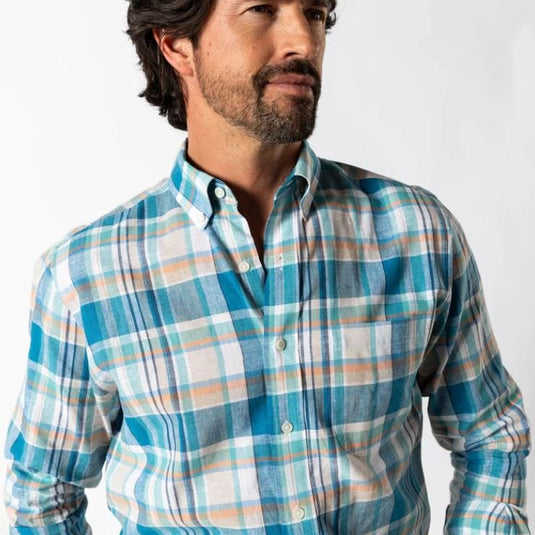 Duck Head Men's Long Sleeve Cotton Sport Shirt in Meadowbrook Duck Head Men's Long Sleeve Cotton Sport Shirt in Meadowbrook Duck Head