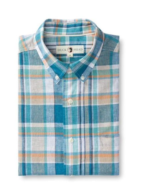 Meadowbrook / SM Duck Head Men's Long Sleeve Cotton Sport Shirt in Meadowbrook Duck Head Men's Long Sleeve Cotton Sport Shirt in Meadowbrook Duck Head