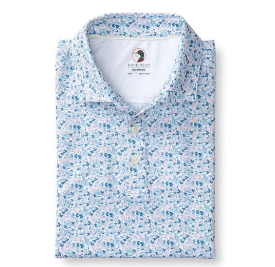 Pastel Pink / MED Duck Head Men's Short Sleeve Long Drive Performance Polo in Pastel Pink Duck Head Men's Short Sleeve Long Drive Performance Polo in Pastel Pink Duck Head