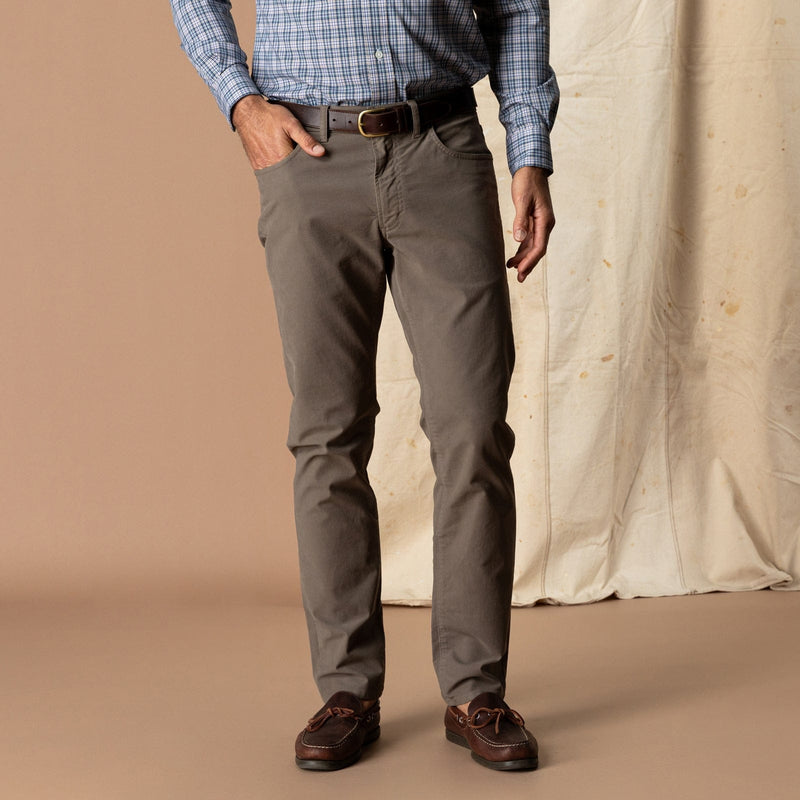 Load image into Gallery viewer, Olive Drab / 30W 32L Duck Head Men's Weldon Garment Dyed Five-Pocket Pant Duck Head Men's Weldon Five-Pocket Pant | Backpacker Duck Head

