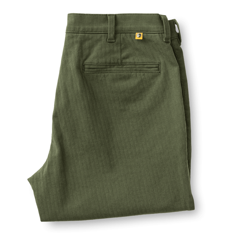 Load image into Gallery viewer, Duck Green / 30 Duck Head Men&#39;s Wool Herringbone Gold School Chino in Duck Green Duck Head Men&#39;s Wool Herringbone Gold School Chino in Duck Green Duck Head
