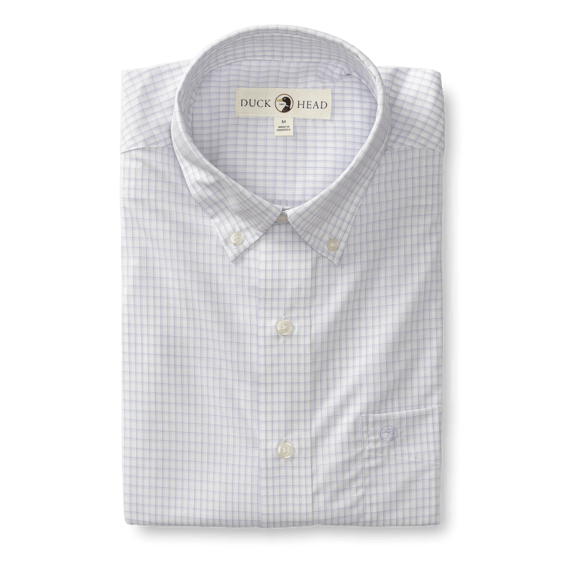 Load image into Gallery viewer, Faded Peri / SM Duck Head Performance Poplin Sport Shirt - Men&#39;s Duck Head
