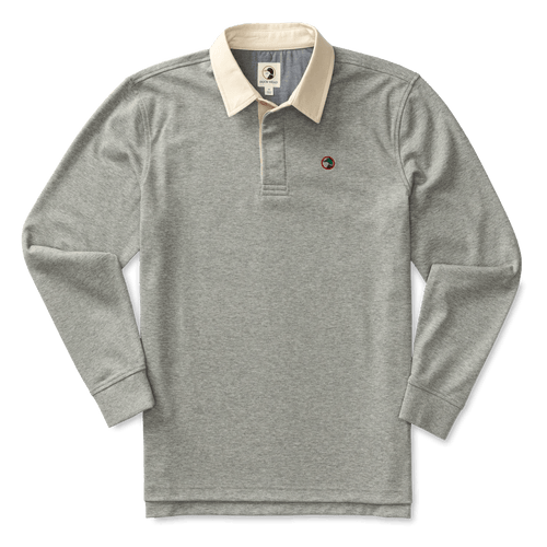 Quarry Grey Heather / MED Duck Head Solid Legacy Rugby Shirt - Men's Duck Head