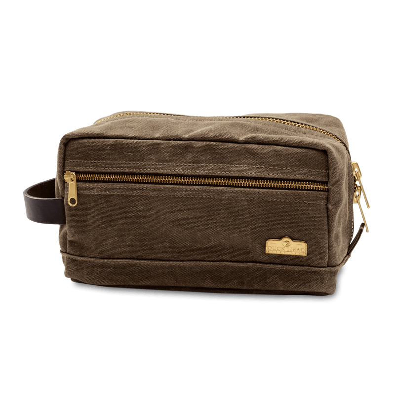 Load image into Gallery viewer, NOSZ / Field Brown Duck Head Waxed Canvas Dopp Kit in Field Brown Duck Head Waxed Canvas Dopp Kit in Field Brown Duck Head
