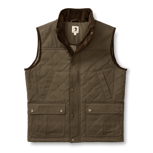 Crocodile Brown / MED Duck Head Waxed Duck Canvas Quilted Vest - Men's Duck Head Waxed Duck Canvas Quilted Vest - Men's Duck Head