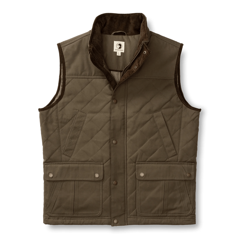 Load image into Gallery viewer, Crocodile Brown / MED Duck Head Waxed Duck Canvas Quilted Vest - Men&#39;s Duck Head Waxed Duck Canvas Quilted Vest - Men&#39;s Duck Head
