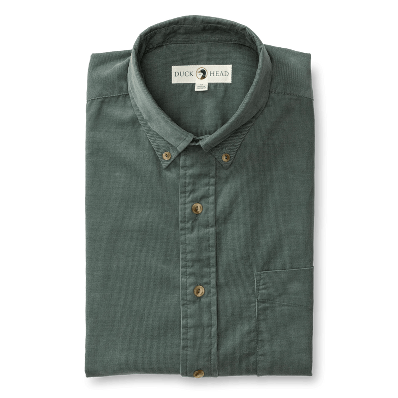 Load image into Gallery viewer, Balsam Green / MED Duck Head Whitman Corduroy Sport Shirt - Men&#39;s Duck Head Whitman Corduroy Sport Shirt - Men&#39;s Duck Head
