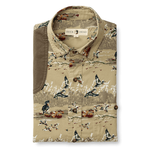 Khaki Print / MED Duck Head Woodlands Shooting Shirt - Men's Duck Head