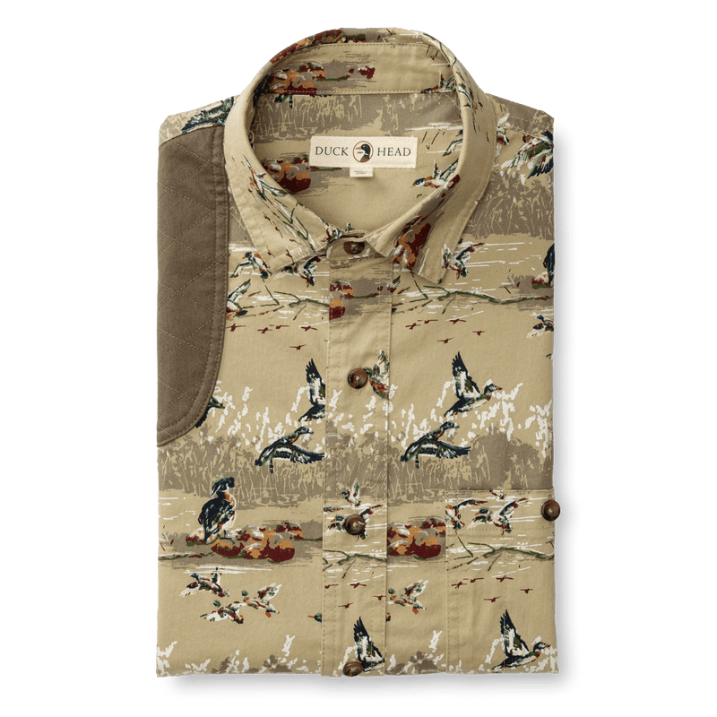 Load image into Gallery viewer, Khaki Print / MED Duck Head Woodlands Shooting Shirt - Men&#39;s Duck Head
