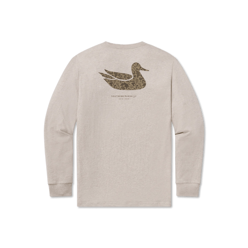 Washed Oatmeal / SM Duck Originals Camo Longsleeve T-Shirt Southern Marsh