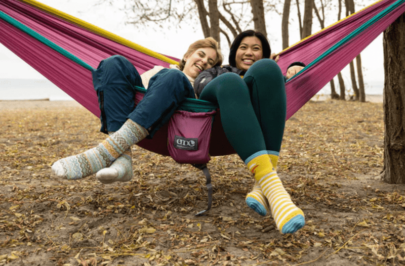 Load image into Gallery viewer, Seafoam Berry Melon Eno Doublenest Hammock in Seafoam Berry Melon Eno Doublenest Hammock in Seafoam Berry Melon Eno
