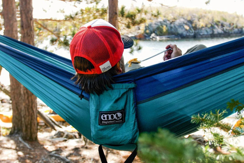 Load image into Gallery viewer, Seafoam/Navy ENO Singlenest Hammock Eno
