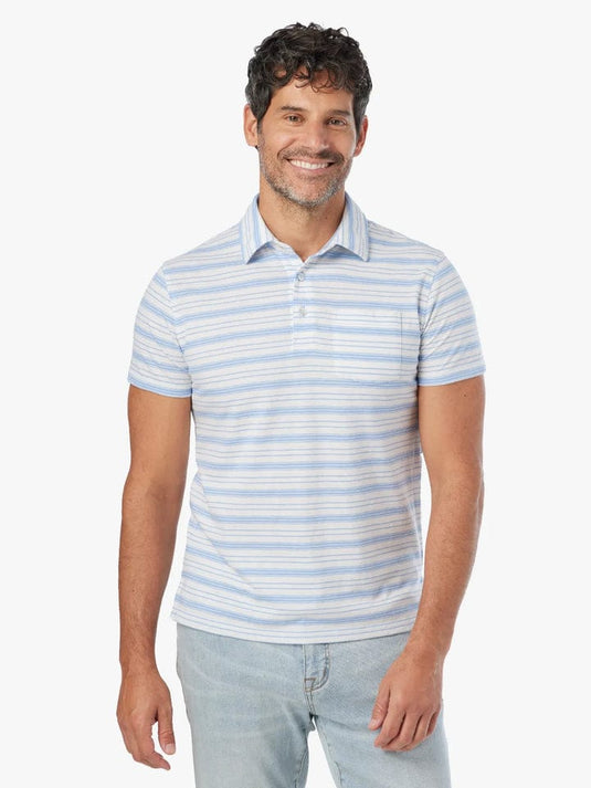 Fair Harbor Kismet Polo in Denim Blue Stripe Fair Harbor Kismet Polo in Denim Blue Stripe Fair Harbor