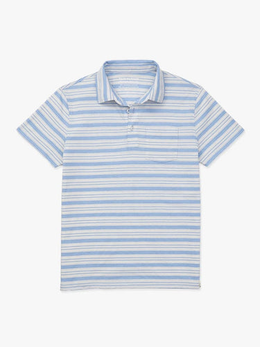 Denim Blue Stripe / SM Fair Harbor Kismet Polo in Denim Blue Stripe Fair Harbor Kismet Polo in Denim Blue Stripe Fair Harbor