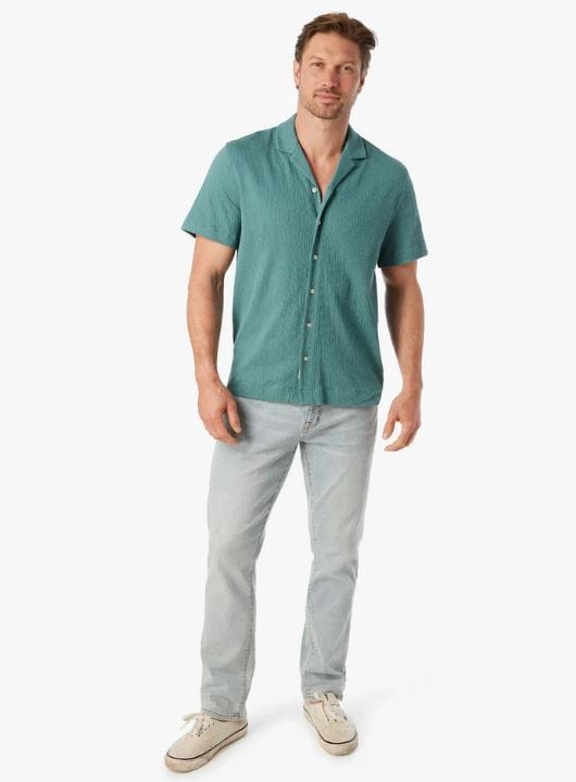 Load image into Gallery viewer, Fair Harbor Men&#39;s Babylon Camp Shirt in Sea Green Fair Harbor Men&#39;s Babylon Camp Shirt in Sea Green Fair Harbor
