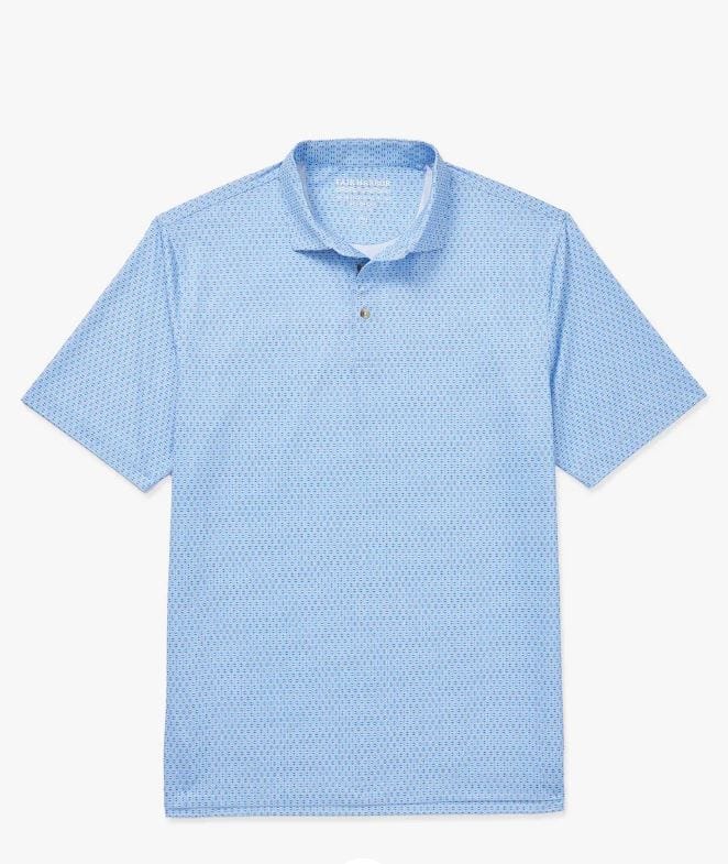 Load image into Gallery viewer, 471 - Light Blue Geo / MED Fair Harbor Men&#39;s Compass Polo Fair Harbor Men&#39;s Compass Polo Fair Harbor
