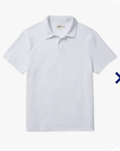White / SM Fair Harbor Men's Ravello Terry Polo Short Sleeve Fair Harbor Men's Ravello Terry Polo Short Sleeve Fair Harbor