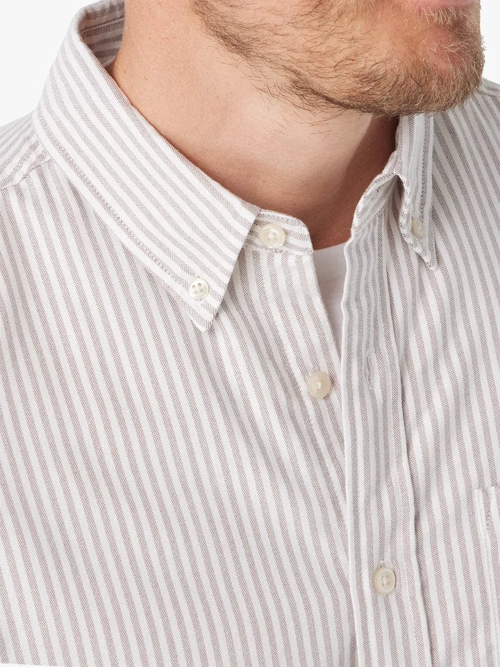Load image into Gallery viewer, Fair Harbor Men&#39;s Salty Oxford Shirt in Oak Stripe Fair Harbor Men&#39;s Salty Oxford Shirt in Oak Stripe Fair Harbor
