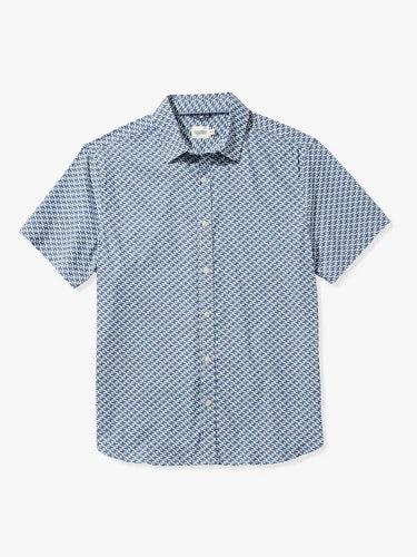 Navy Geo / MED Fair Harbor Men's Windward Short Sleeve Shirt Fair Harbor Men's Windward Short Sleeve Shirt Fair Harbor