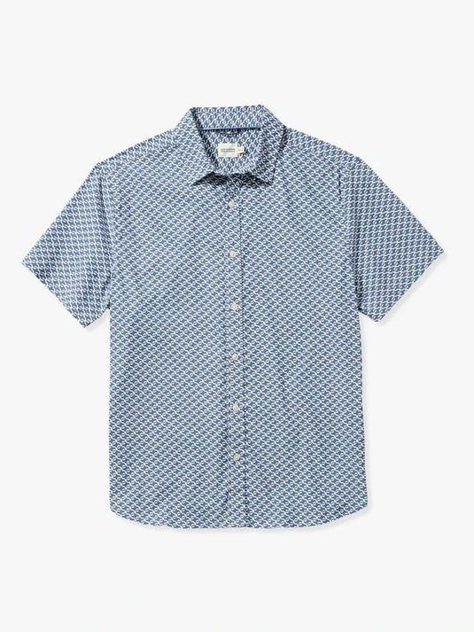 Navy Geo / MED Fair Harbor Men's Windward Short Sleeve Shirt Fair Harbor Men's Windward Short Sleeve Shirt Fair Harbor