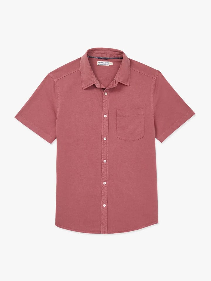 Load image into Gallery viewer, Red / SM Fair Harbor Saltaire Short Sleeve Shirt Fair Harbor Saltaire Short Sleeve Shirt Fair Harbor
