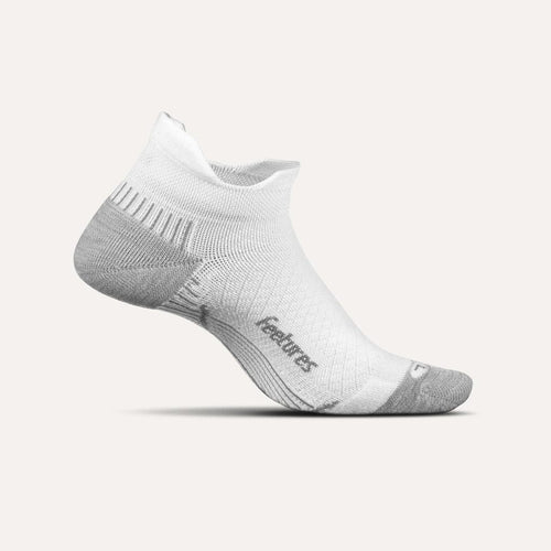 White / SM Feetures Men's Plantar Fasciitis Lt Cush Tab in White Feetures Men's Plantar Fasciitis Lt Cush Tab in White Feetures