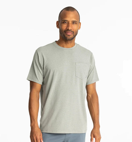 Heather Agave Green / SM Free Fly Bamboo Flex Pocket T-Shirt - Men's Free Fly