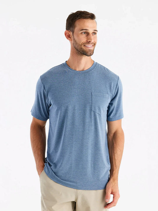 Heather Deepwater / SM Free Fly Bamboo Flex Pocket T-Shirt - Men's Free Fly Bamboo Flex Pocket T-Shirt - Men's Free Fly