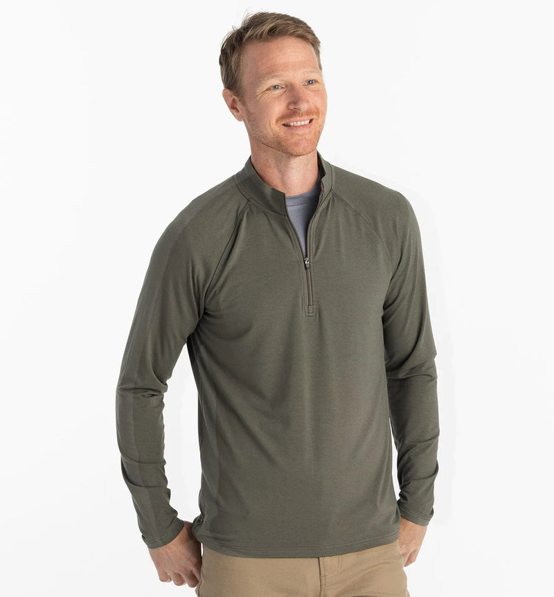 Load image into Gallery viewer, Fatigue / MED Free Fly Bamboo Flex Quarter Zip - Men&#39;s Free Fly
