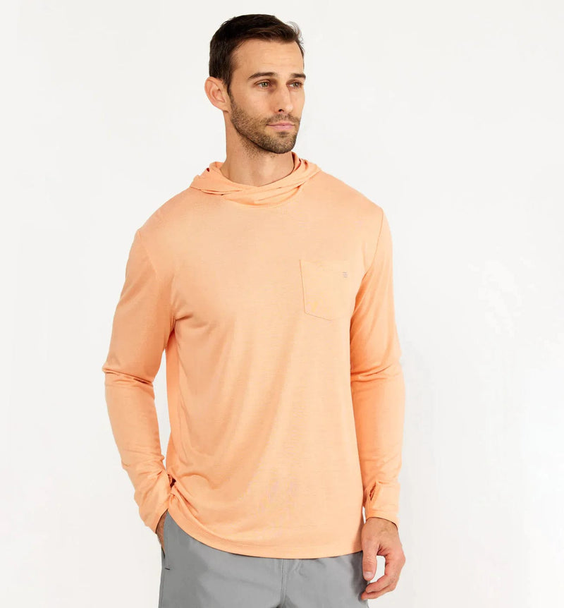 Load image into Gallery viewer, Tropic Orange / SM Free Fly Bamboo Lightweight Hoodie - Men&#39;s Free Fly
