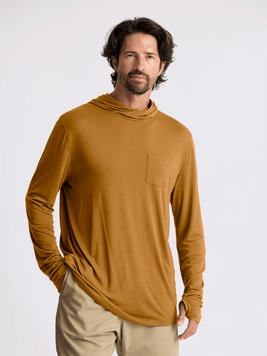 Ochre / SM Free Fly Bamboo Lightweight Hoodie - Men's Free Fly