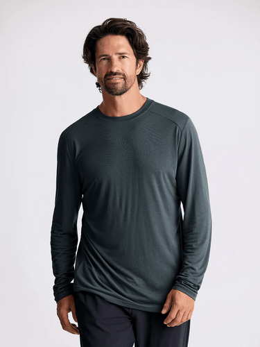 Midnight / SM Free Fly Bamboo Lightweight Long Sleeve Shirt - Men's Free Fly