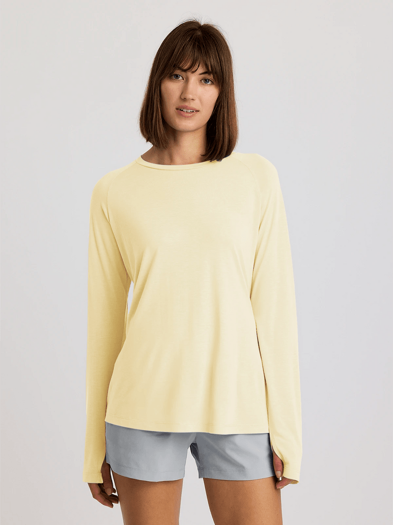 Load image into Gallery viewer, Washed Citrus / XS Free Fly Bamboo Lightweight Longsleeve II - Women&#39;s Free Fly Bamboo Lightweight Longsleeve II - Women&#39;s Free Fly
